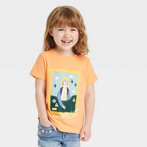Kleinkind Piccolina Amelia Earhart kurzärmliges grafisches T-Shirt - melone orange 2T - Bild 1 von 1