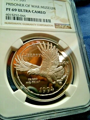 1994 P S$1 PRISONER OF WAR MUSEUM - NGC - PF 69 ULTRA CAMEO  - Image 1 of 4