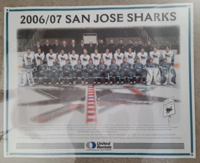 San Jose Sharks 2006/07 Season Team Poster 20x16" - Image 1 of 4