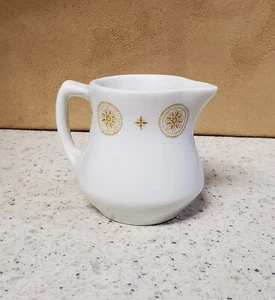 Vtg Shenango China White Creamer with Gold Medallion Pattern (cont.5) - Picture 1 of 4