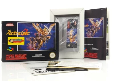 Super Nintendo Spiel : Actraiser 2 - SNES Modul Anleitung Poster OVP / PAL EUR - Bild 1 von 4