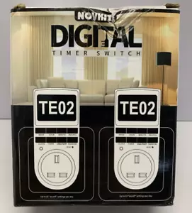 Digital Timer Switch Neoteck x2PCs DC 12V 16A Electronic LCD Time Relay Switch - Picture 1 of 13