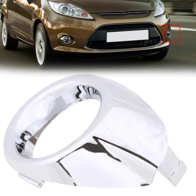 Left Side Chrome Front Bumper Fog Light Trim Cover For Ford fiesta 2008-2012 - Image 1 of 4