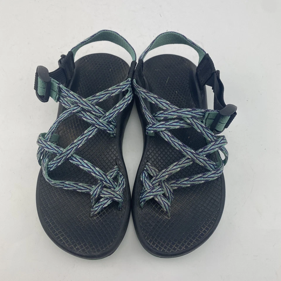 Sandalias planas con tiras con hebilla para mujer Chaco J105490 talla US 6 púrpura verde azulado Foto 1 de 4