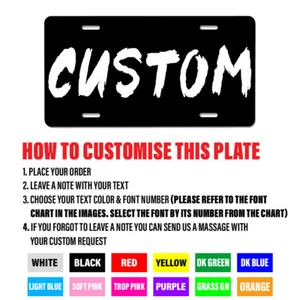 Matrícula Personalizada Personaliza Añade tu propio texto y elige color y fuente - Imagen 1 de 8