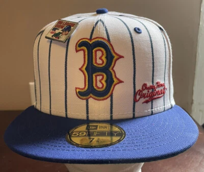 New Era Big League Chew Boston Red Sox Fitted Hat Size 7 3/8 With LE Pin Stripe - Image 1 of 4