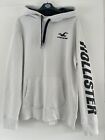 Mens Hollister Size L Off White Logo Hoodie *Some Marks See Pics*