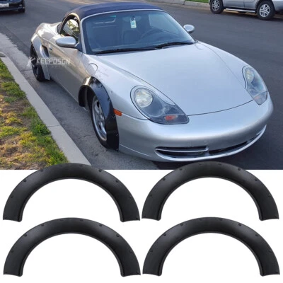 4x Kit de arcos de rueda de carrocería ancha para guardabarros para Porsche 986 987 981 718 Boxster Foto 1 de 4