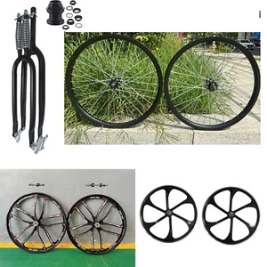 DONSP1986 26" Bike Spring Fork w/headset, 1" Threaded w/ Mag or Spoke Wheel Rim - Picture 1 of 79