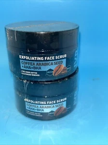 JVR Exfoliating Face Scrub Coffe Arabica Seed +AHA+BHA, Vitamin E 4oz 2 Pack - Picture 1 of 3