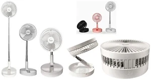 Mobile Tisch & Stand Ventilator Faltbar Akku 7200mA 40dB 3 Stufe Ø 19,5cm Weiß - Bild 1 von 12