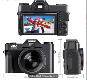 Digital Camera 4K 48MP 16X Anti-Shake Vlogging Camera - NEW - Picture 1 of 4