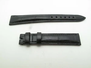 Blancpain SCHWARZ Kroko Alligator Armband Damen 15mm/12mm 105mm/70mm Normalgröße - Bild 1 von 7