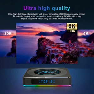 New Android 11.0 X96-X4 Dual WiFi Ethernet 1000M 32GB S905X4 UHD 8K TV Bo3y - Picture 1 of 13