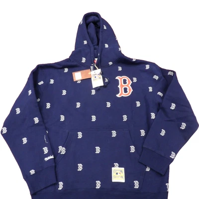 SUDADERA CON CAPUCHA PESO PESADO MITCHELL & NESS MLB BOSTON RED SOX TALLA 2XL Foto 1 de 4