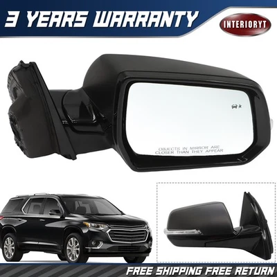 Espejo retrovisor de 8 pines para Chevrolet Traverse 2018 2019 lado del pasajero derecho punto ciego Foto 1 de 4
