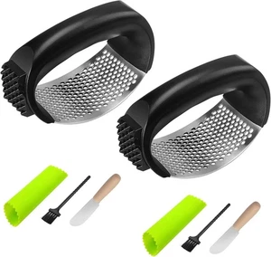 Confezione 2 Spremi Aglio Dondolo Set – Innovativo Tritatutto Aglio in Acciaio Inox e Cr - Foto 1 di 2