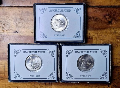1982 D Washington Silver Commemorative Unc. Half Dollar, w/Box & CoA - Image 1 of 4