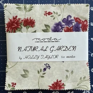 NATURAL GARDEN By Holly Taylor Charm Pack MODA Fabrics 32 - 5" Squares - Picture 1 of 16