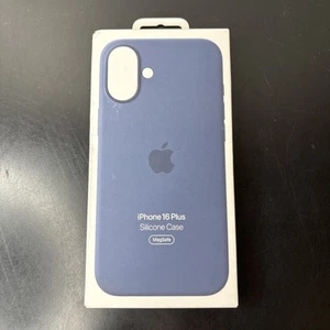New/Sealed Genuine Apple iPhone 16 Plus Silicone (MagSage) Case - Denim - A3314 - Picture 1 of 3