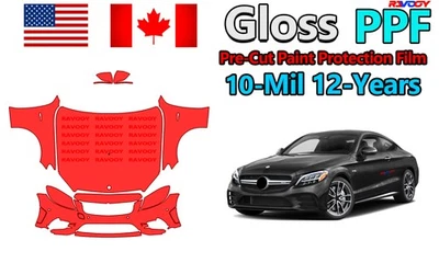 Película de protección de pintura PPF precortada para Mercedes-Benz C AMG C43 sedán 2018-2021 Foto 1 de 4