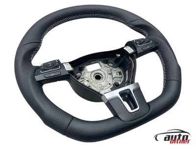 Lenkrad Lederlenkrad Multifunktion Vw Passat 3C B6 B7 Passat CC DSG Abgeflacht - Bild 1 von 4