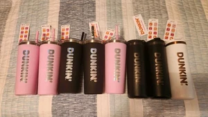 8 NEW DUNKIN Ion Stainless Sippers  18oz  And 5. 20 oz stainless Tumblers. NEW - Picture 1 of 3