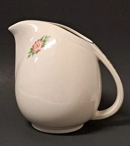 Hall Pottery Sani Grid Jug Pitcher Rose White Pattern 658 Superior Kitchenware - Picture 1 of 9