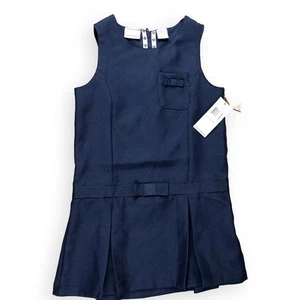 Izod Navy Blue Girls Classic Jumper Dress 5 NWT - Picture 1 of 8