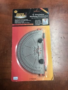 New Genuine INCRA RULES 6" Precision Marking Protractor Pencil T-Bar USA - Picture 1 of 11
