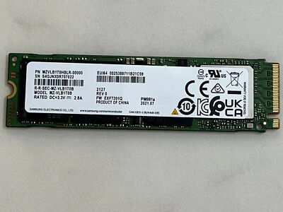 Samsung PM981A MZ-VLB1T0HBLR 1TB SSD M.2 2280 NVMe PCIe 3.0 x4 SSD For HP Laptop - Image 1 of 4