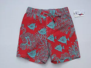 NWT Reyn Spooner Men Med Tomato Puree Swim Trunks Scooby Doo Dive 6 inch inseam - Picture 1 of 3