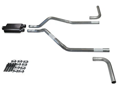 GMC Jimmy 00-04 2.5" Dual Exhaust Kits 2 Chamber Muffler Side Exit Foto 1 de 4
