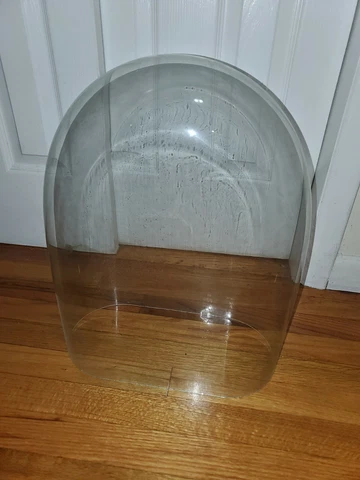 ANTIQUE SKELETON FUSEE MASTER CLOCK GLASS DOME LARGE 15W X 7W X 19H Cover