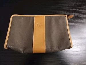Fendi Roma Italy 1925 Canvas Monogram Travel Bag Cosmetic Bag . - Picture 1 of 17