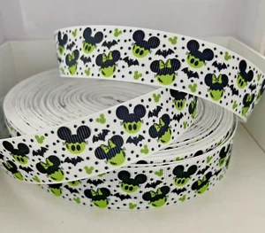 YARD DISNEY MICKEY MOUSE HALLOWEEN BAT GROSGRAIN RIBBON CHARACTER CRAFT CAKE BOW - Picture 1 of 1