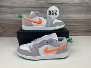 Nike Air Jordan 1 Low SE Smoke Grey Orange White (DZ6333 083) GS Youth / Rabbit - Picture 1 of 10