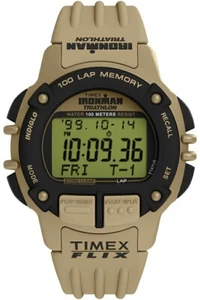 Timex Flix TW5M63100 Ironman Quartz Men's Watch Yellow Dial Digital From Japan - Picture 1 of 12