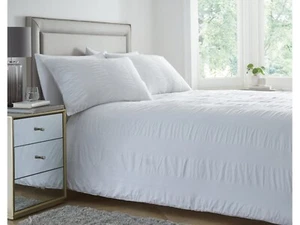 West Park Waffle Seersucker Duvet Cover Set - Double, King or Superking bedding - Picture 1 of 3