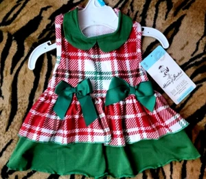 Pet Dress Dog or Cat Holiday Layered Red Plaid w/ Green sz. small New! - Picture 1 of 2
