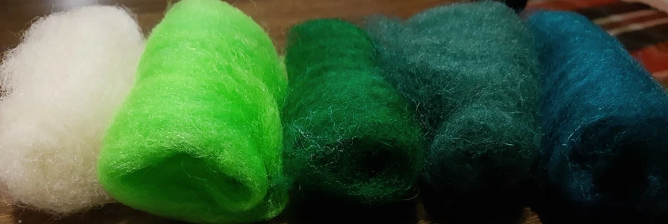 Felting wool,Needle felting,Wet felting 5 colors,3gr each+FREE Shipping - Image 1 of 1