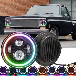 Par de faros redondos 120 W 120 para GMC C15/C25 C35 1975-1978 pulgadas - Imagen 1 de 14