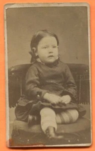 CDV Minneapolis, MN, Portrait of a Toddler, by Nowack, circa 1870s Backstamp - Picture 1 of 3