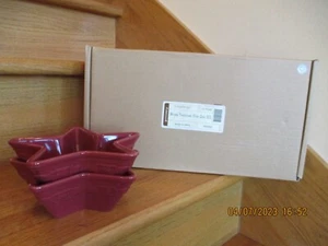 Longaberger Star Dish Set 2 Paprika Woven Traditions bowls *shipping included!* - Picture 1 of 8