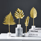 Metal Marble Golden Leaf Ornaments Table Figurine Decorations Vintage