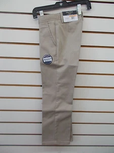 Boys Nautica $36 Uniform/Casual Khaki Flat Front Double Knee Pants Size 4 - 18 - Picture 1 of 6