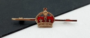 Vintage Crown Bar Brooch Pin Imitation Made In England 1960's - Picture 1 of 3