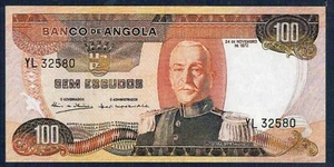 Angola 100 Escudos 1972 P.M. N° 101 Fior De Impresión - Gian 4 - Imagen 1 de 2