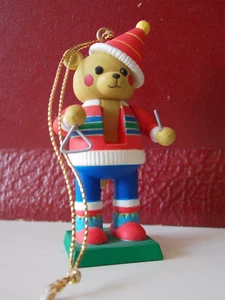 Enesco Nutcracker Bear Playing the Triangle Christmas Ornament - Picture 1 of 8
