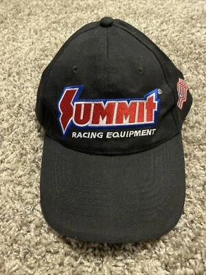 Sombrero Summit Racing Equipment Logo Bordado y Bandera Americana Sombrero con Correa Negro Foto 1 de 4